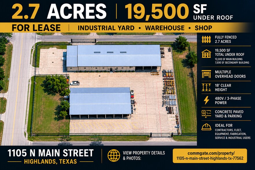 Primary Photo Of 1105 N Main St, Highlands Warehouse For Lease