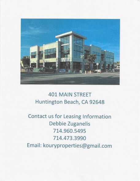 More Photos Of 401 Main St, Huntington Beach Storefront Retail Office For Lease