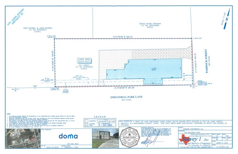More Photos Of 401 Industrial Park Ln, Willis Warehouse For Sale