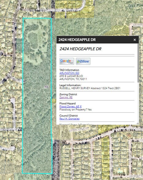 More Photos Of 2424 Hedgeapple Dr, Arlington Land For Sale