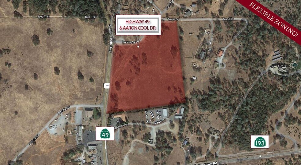 Primary Photo Of Highway 49 @ Aaron Cool Dr, Cool Land For Sale