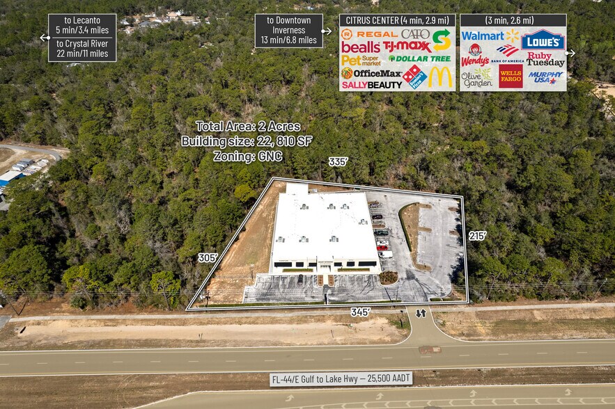 More Photos Of 97 W Gulf To Lake Hwy, Lecanto Freestanding For Sale