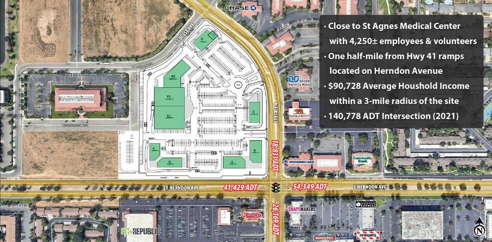 Primary Photo Of Herndon @ First Street, Fresno Land For Lease