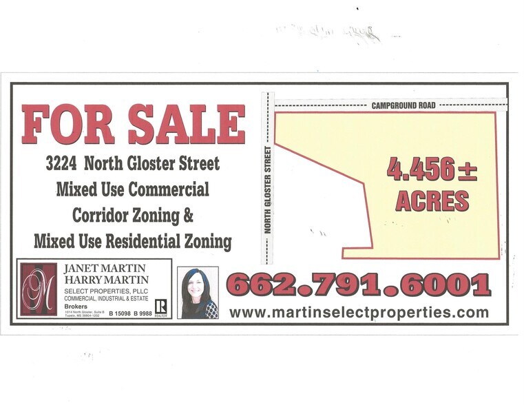 Primary Photo Of 3224 N Gloster St, Tupelo Land For Sale