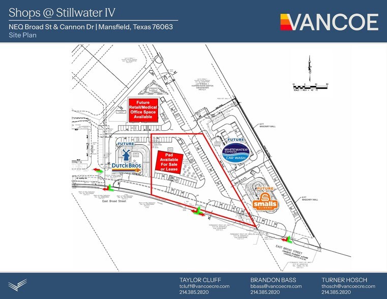 More Photos Of NEQ of Broad St & Cannon Dr, Mansfield General Retail For Lease