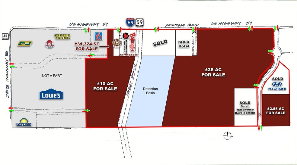 More Photos Of US 59 & Hwy 36, Rosenberg Land For Sale