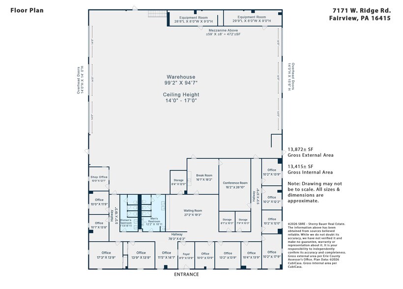 More Photos Of 7171 W Ridge Rd, Fairview Warehouse For Lease