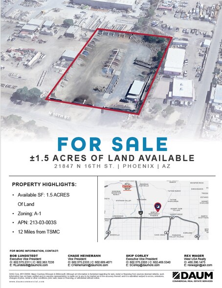 Primary Photo Of 21847 N 16th St, Phoenix Land For Sale