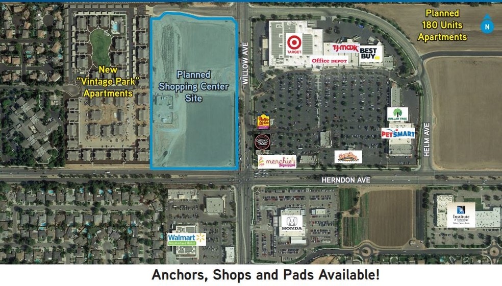 Primary Photo Of NWC Willow Ave & Herndon Ave, Clovis Land For Sale