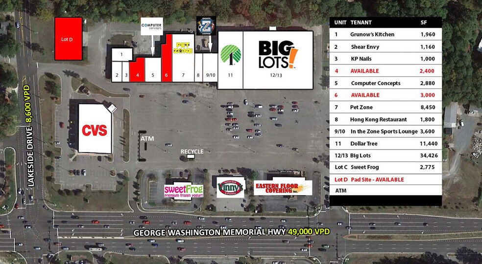 More Photos Of 4318-4336 George Washington Mem Hwy, Yorktown Unknown For Lease