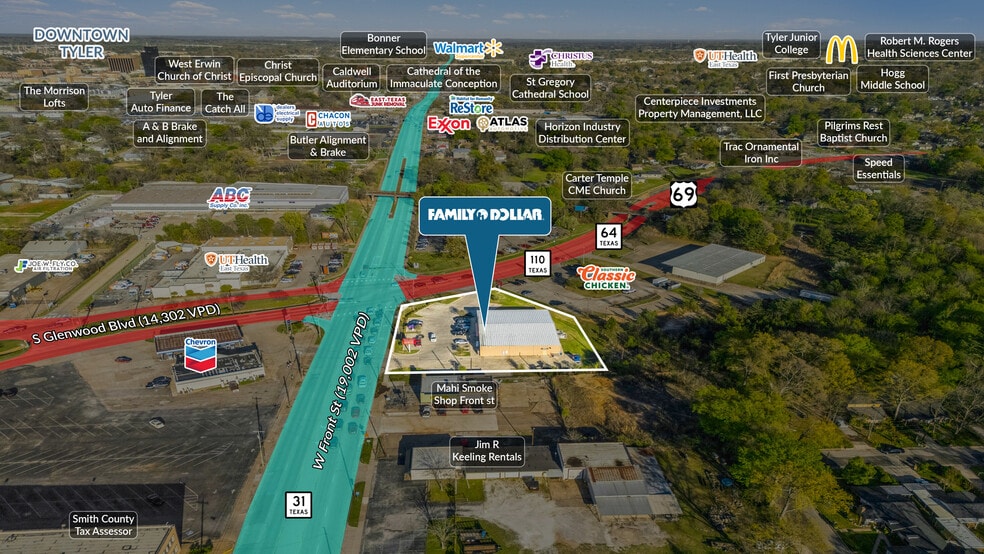 More Photos Of 403 Glenwood blvd, Tyler Freestanding For Sale