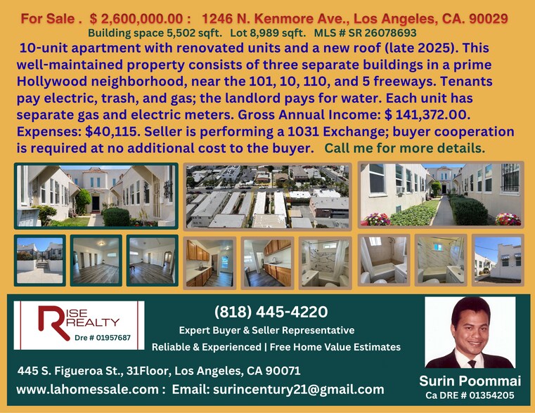 More Photos Of 1246-1248 N Kenmore Ave, Los Angeles Apartments For Sale