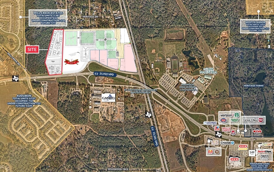 Primary Photo Of NWQ of FM 1488 and SH 149, Magnolia Land For Lease