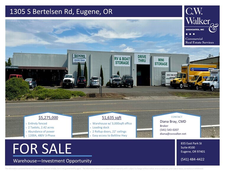 Primary Photo Of 1305 S Bertelsen Rd, Eugene Warehouse For Sale