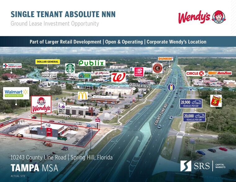 Primary Photo Of 10243 County Line Rd, Spring Hill Fast Food For Sale