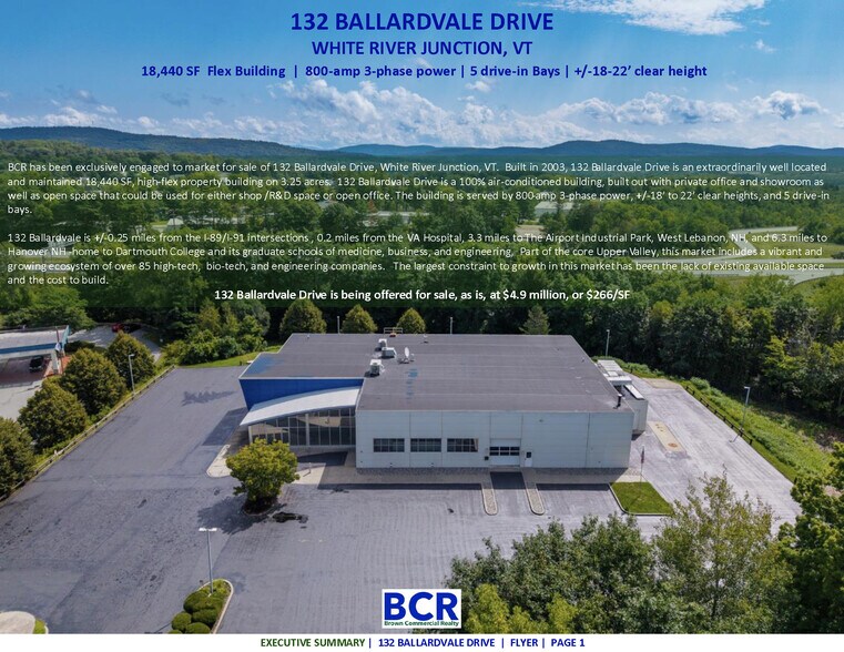Primary Photo Of 132 Ballardvale Dr, White River Junction Showroom For Sale