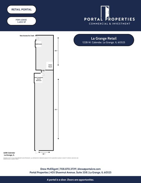 More Photos Of 122B W Calendar Ave, La Grange General Retail For Lease