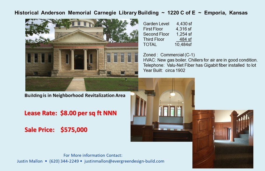 More Photos Of 1220 C of E Dr, Emporia Public Library For Sale
