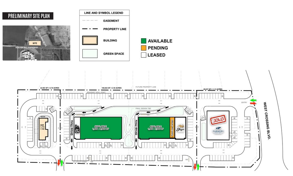 More Photos Of NWC of West Crossing & Rosamond Pkwy blvd, Anna Storefront For Lease