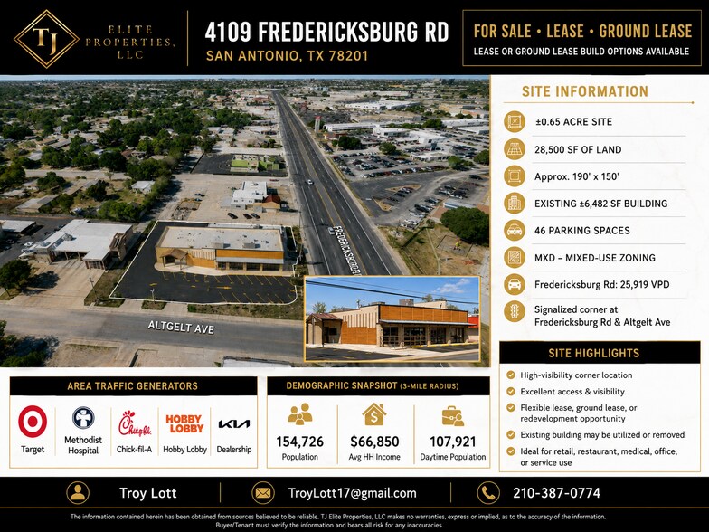 More Photos Of 4109 Fredericksburg Rd, San Antonio Freestanding For Sale