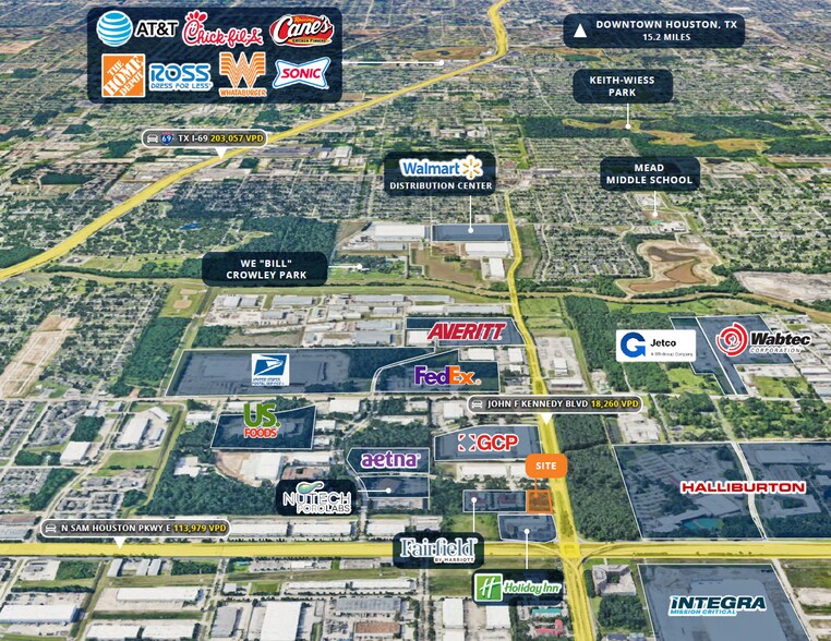 More Photos Of John F Kennedy Blvd @ Interwood N. Parkway, Houston Land For Sale