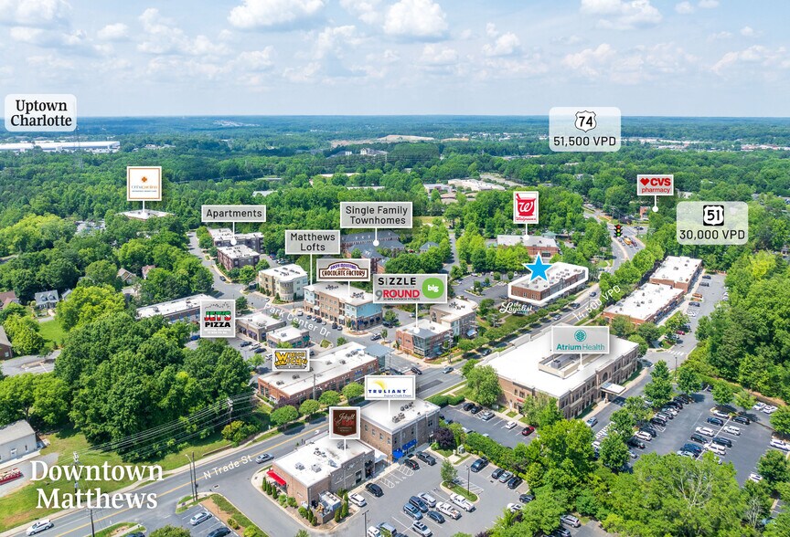 More Photos Of 435 N Trade St, Matthews Freestanding For Lease