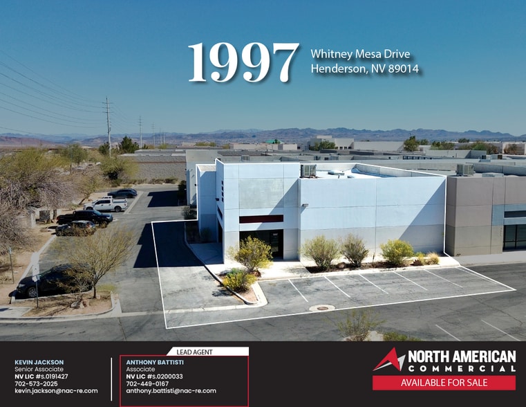 Primary Photo Of 1997 Whitney Mesa Dr, Henderson Warehouse For Sale