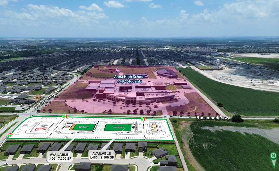 More Photos Of NWC of West Crossing & Rosamond Pkwy blvd, Anna Storefront For Lease