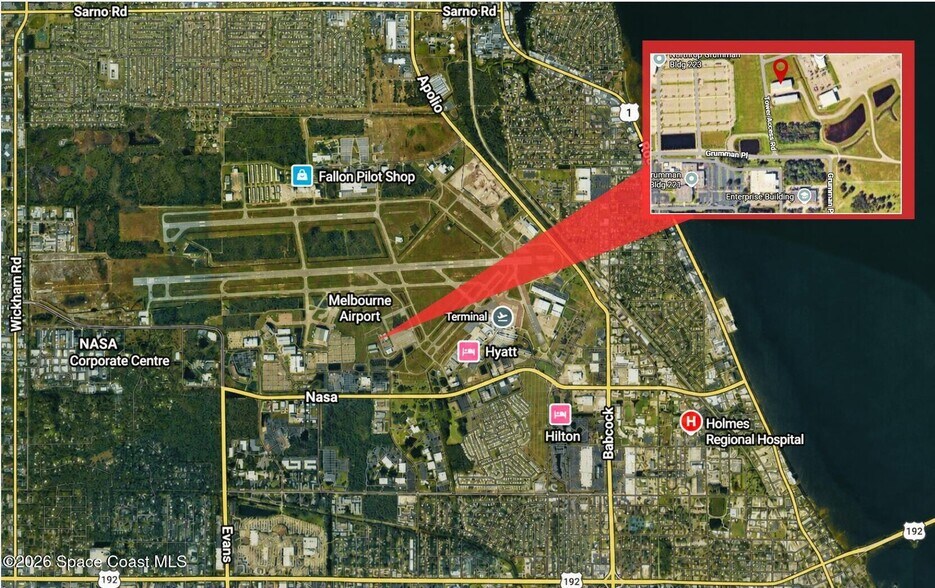 More Photos Of 805 Tower Access Rd, Melbourne Airplane Hangar For Sale