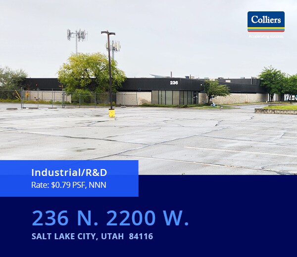 Primary Photo Of 236 N 2200 W, Salt Lake City Manufacturing For Lease