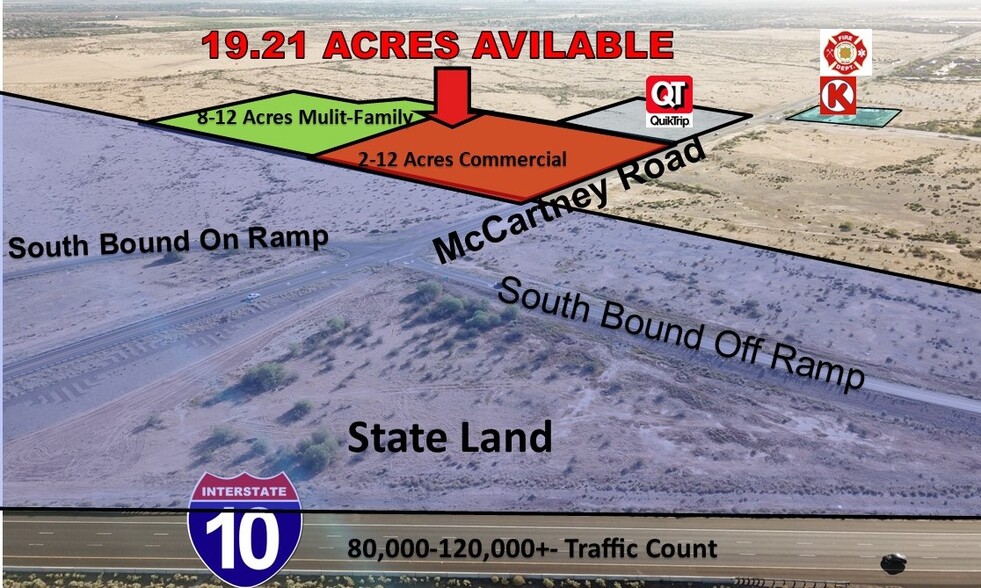 Primary Photo Of SWC McCartney Rd & I-10 @ Henness, Casa Grande Land For Sale