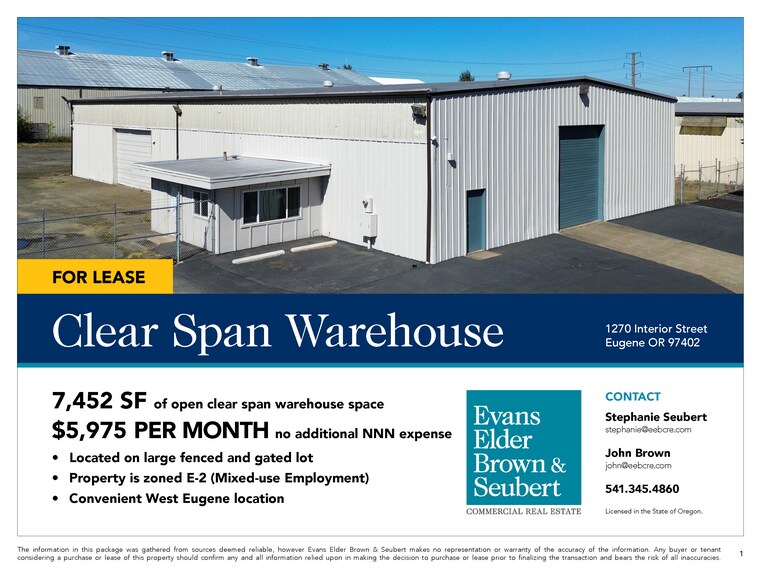 More Photos Of 1270 Interior St, Eugene Service For Lease