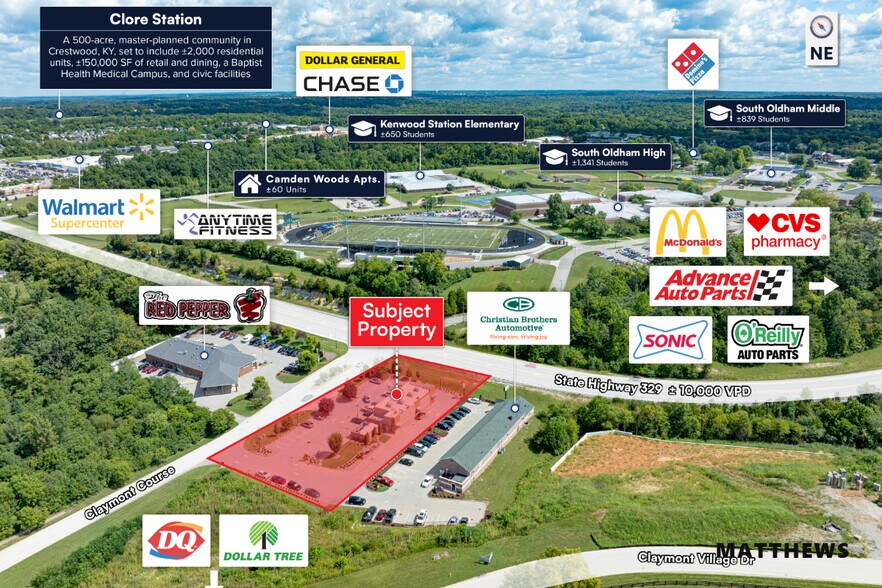 Primary Photo Of 6402 Claymont Xing, Crestwood General Retail For Sale