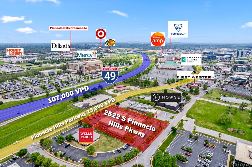 More Photos Of 2522 Pinnacle Hills Pky, Rogers Office For Lease