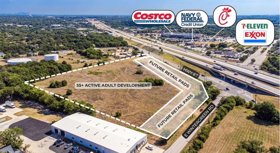 Primary Photo Of NWC US 67 @ E Wintergreen Rd, Cedar Hill Land For Sale