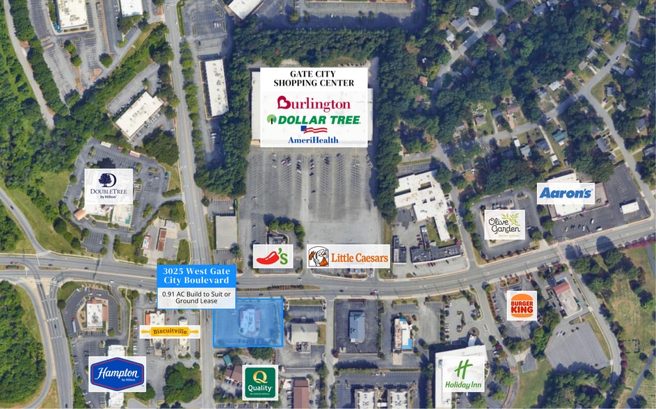More Photos Of 3025 W Gate City Blvd, Greensboro Land For Lease