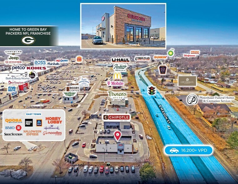 Primary Photo Of 2410 E Mason St, Green Bay Restaurant For Sale