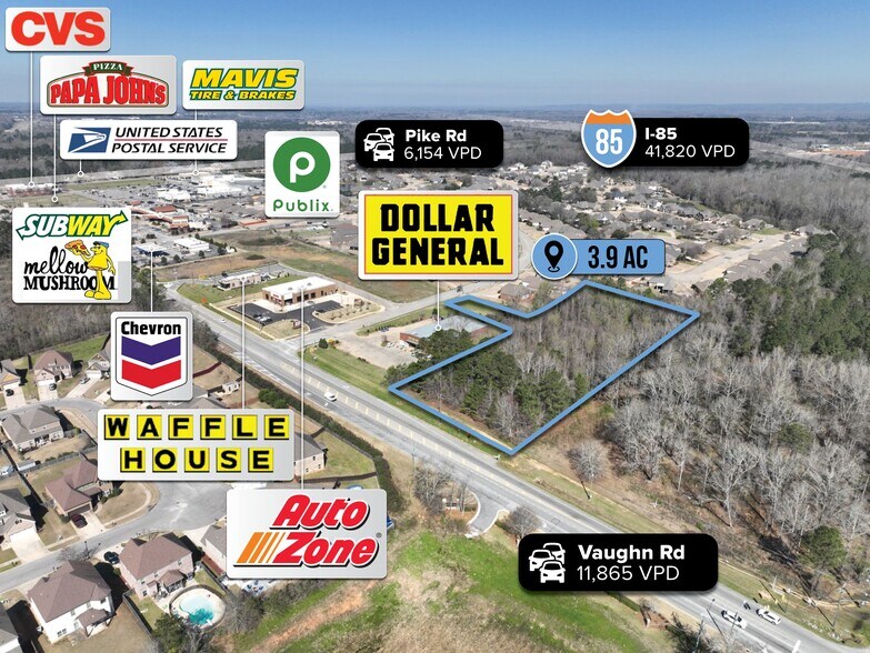 Primary Photo Of adj. to 9711 Vaughn Road Rd, Pike Road Land For Sale