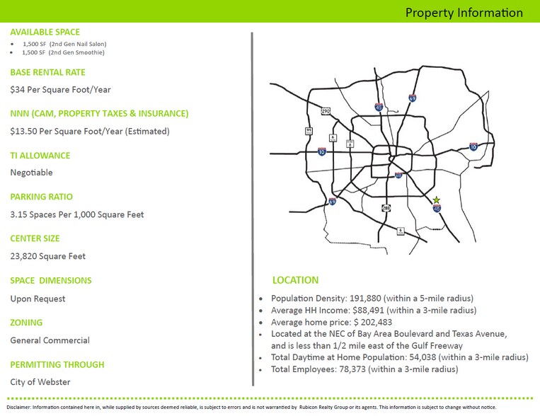 More Photos Of 528 W Bay Area Blvd, Webster Unknown For Lease