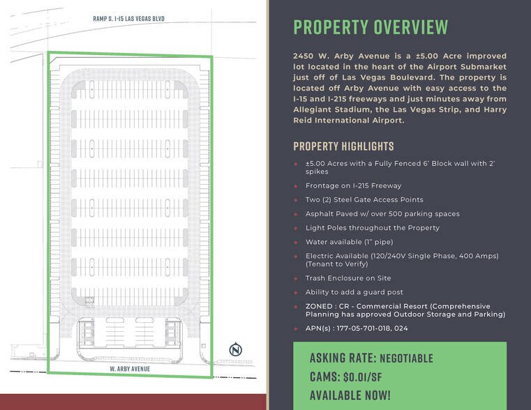 More Photos Of 2450 W. Arby Avenue, Las Vegas Land For Lease