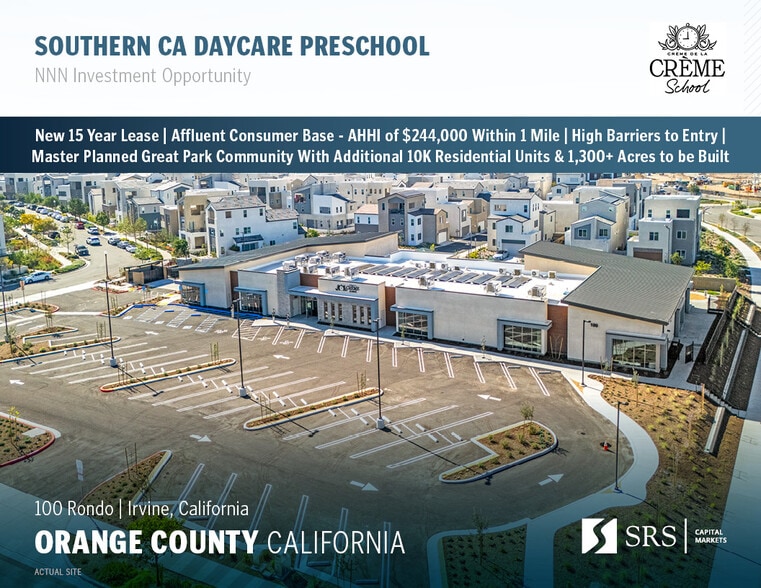 Primary Photo Of 100 Rondo, Irvine Daycare Center For Sale