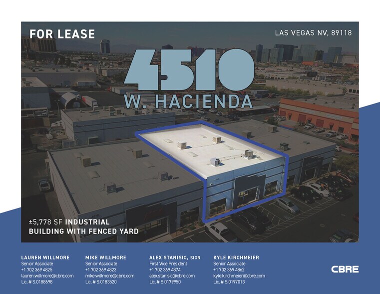 Primary Photo Of 4510 W Hacienda Ave, Las Vegas Warehouse For Lease