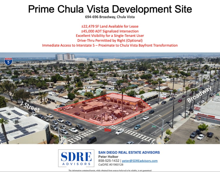 Primary Photo Of 694-696 Broadway, Chula Vista Land For Lease