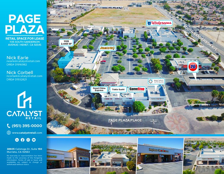 More Photos Of 1127-1135 S Sanderson Ave, Hemet Storefront Retail Office For Lease