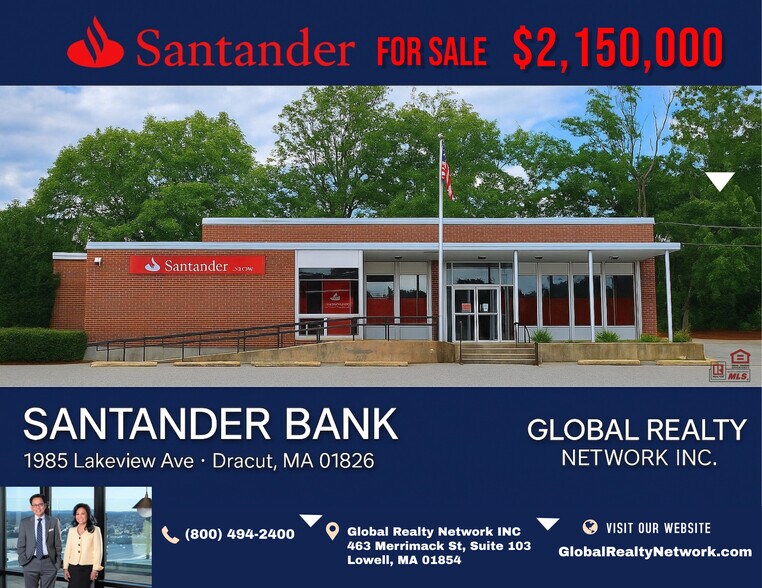 Primary Photo Of 1985 Lakeview Ave, Dracut Bank For Sale