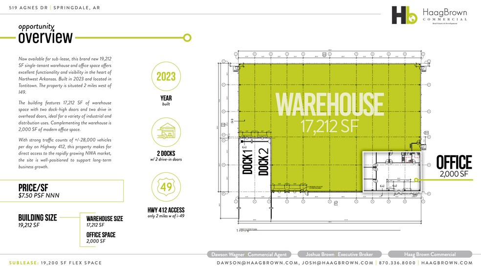 More Photos Of 519 Agnes Dr, Springdale Industrial For Lease