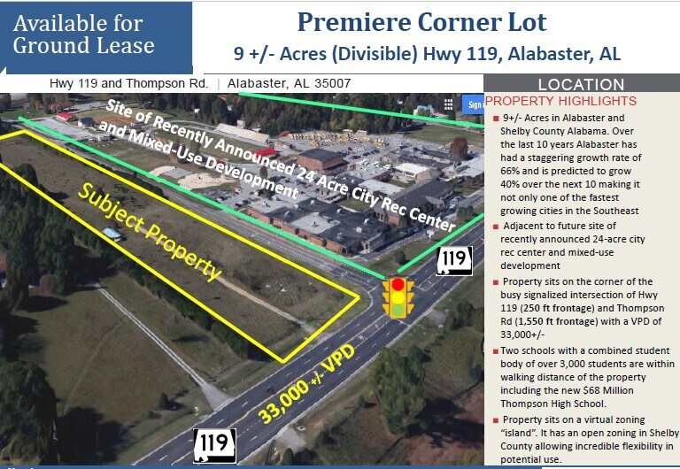 More Photos Of Hwy 119 & Thompson Rd, Alabaster Land For Lease