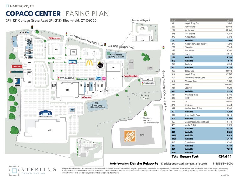 More Photos Of 271-421 Cottage Grove Rd, Bloomfield Unknown For Lease