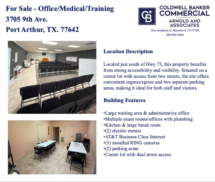 More Photos Of 3705 9th Ave, Port Arthur Medical For Sale