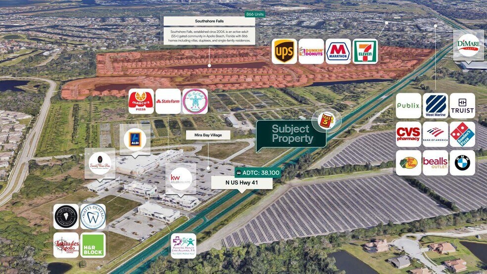 More Photos Of 5576 N US Highway 41, Apollo Beach General Retail For Sale